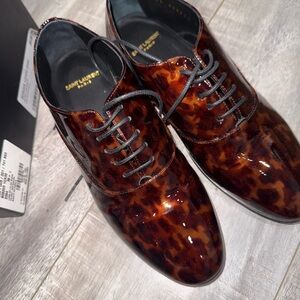 Saint Laurent Men's Tortoiseshell Oxfords